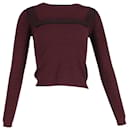 Chloé Streifen-Sweatshirt aus burgunderroter Baumwolle