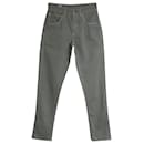 Brunello Cucinelli Mid-rise Straight Leg Denim Jeans in Green Cotton