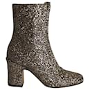 Dior D-Circus Glitter Ankle Boots in Gold Leather