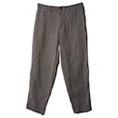 Pantalon taille élastique Issey Miyake en coton gris