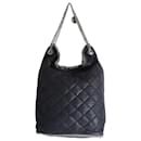 Stella McCartney Quilted Falabella Shaggy Deer Tote in Black Faux Leather - Stella Mc Cartney