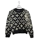 ***LOUIS VUITTON (Louis Vuitton)  Suéter de tricô com gola redonda e monograma distorcido