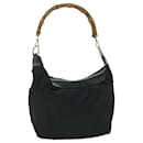 GUCCI Bamboo Shoulder Bag Nylon Black 000 1956 0531 Auth ep1818 - Gucci