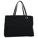 FENDI Zucchino Canvas Hand Bag Black Auth 55024 - Fendi