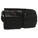 GUCCI GG Canvas Waist bag Leather Black 0181621 auth 54701 - Gucci