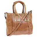 Chloe Etel Hand Bag Leather 2way Brown Auth bs8592 - Chloé