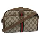 GUCCI GG Canvas Web Sherry Line Shoulder Bag Beige Red 116 02 055 Auth yk8699 - Gucci