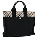 BURBERRY Blue Label Tote Bag Canvas Black Auth bs8542 - Burberry
