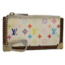 LOUIS VUITTON Monogram Multicolor Pochette Cles Geldbörse Weiß M92655 Auth 54221 - Louis Vuitton