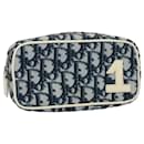 Christian Dior Trotter Canvas Pouch Navy Auth bs8561