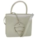 LOEWE Barcelona Hand Bag Leather 2way Silver Tone Auth 54183 - Loewe