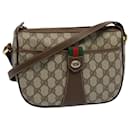 GUCCI GG Canvas Web Sherry Line Shoulder Bag Beige Red 89 02 032 Auth yk8711 - Gucci