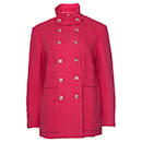 Chanel, blazer in tweed di lana rosa con 4 tasche