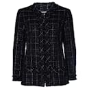Chanel, jaqueta de tweed preta com xadrez branco - Autre Marque