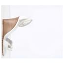 Tod's Bow Detail Wedge Sandals in White Leather