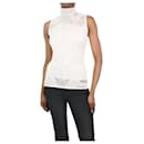 Cream high-neck lace top - size UK 12 - Christian Dior