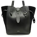 BORSA A MANO FURLA IN RETE 215042 BORSA A MANO IN PELLE NERA E SCAMOSCIATA - Furla