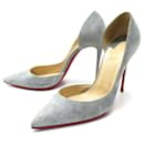 CHRISTIAN LOUBOUTIN PIGALLE FOLLIES SHOES 37.5 GRAY PUMPS SHOES - Christian Louboutin