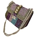 Valentino Garavani Small Glam Lock Crystal Embellished Shoulder Bag in Multicolor Leather