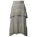 Zimmermann Midi Skirt in White Polyester