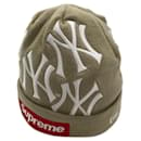 ***SUPREME × New Era (Supreme x New Era)  New Era Box Logo Beanie "Tan"