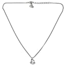 Dior Christian Dior Halskette aus silbernem Metall mit Perle