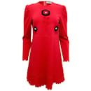 Vivetta Red / Black Floral Applique Dress - Autre Marque