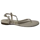 Salvatore Ferragamo Tahiti Sandals in White Leather