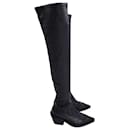 Khaite Charleston Over-The-Knee Boots in Black Calfskin Leather