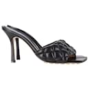 Bottega Veneta Padded Mules in Black Lambskin Leather