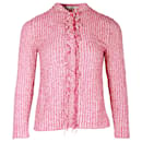 Prada Tweed Cardigan in Pink Cotton