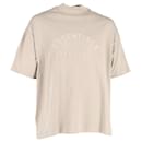 Fear of God Essentials Logo Mock Neck T-Shirt in Beige Cotton