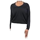 Black bejewelled cashmere-blend sweater - size M - Brunello Cucinelli