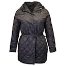 Max Mara The Cube Quilted Belted Down Jacket in Black Polyester