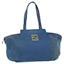 FENDI Tote Bag Leather Blue Auth 55431 - Fendi