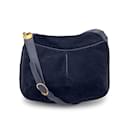 Vintage Blue Suede and Leather Shoulder Bag - Gucci