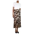 Leopard print wrap skirt - size FR 34 - Ganni