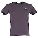 Stone Island - T-shirt avec patch logo en coton violet