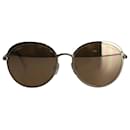 CHANEL CH4206 Gafas de sol estilo aviador con espejo redondo en metal dorado - Chanel
