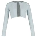 Alaia Cropped Open-Front Jacket in Blue Polyester - Alaïa