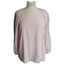 MASSIMO DUTTI Pale pink lined fluid blouse T40 very good condition - Massimo Dutti