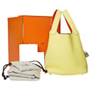 Bolsa HERMES Picotin em couro amarelo - 101529 - Hermès