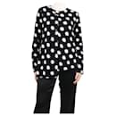 Black polka dot button-up cardigan - size S - Y'S