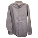 Mr P. Button-Down Striped Shirt in Grey Cotton - Autre Marque