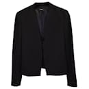 Theory Open Front Blazer in Black Polyester