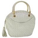 BOTTEGA VENETA INTRECCIATO Hand Bag Leather White Pearl Auth 55736 - Autre Marque