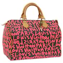 LOUIS VUITTON Monogram Graffiti Speedy 30 Hand Bag Pink M93704 LV Auth 56156a - Louis Vuitton