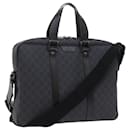 GUCCI GG Canvas Business Bag PVC Leather 2way Black 337081 auth 55693 - Gucci