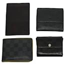 LOUIS VUITTON Epi Damier Graphite Wallet Leather 4Set Black LV Auth bs8671 - Louis Vuitton