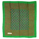 Green floral branded frilled scarf - Saint Laurent
